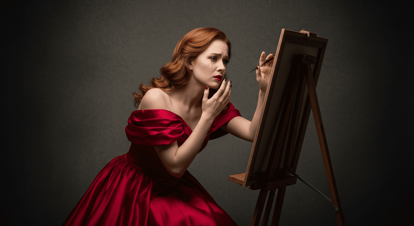 No momento, você está visualizando Atriz de filme de Anna Muylaert expressa dor por meio da arte em foto exclusiva