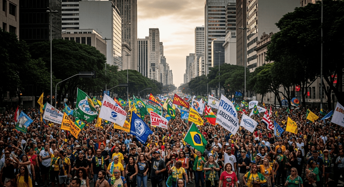 No momento, você está visualizando Bolsonaro mobiliza apoio na Paulista para desafiar o STF