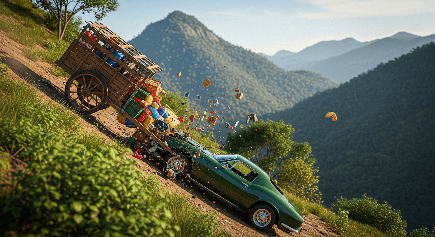 No momento, você está visualizando Carreta desgovernada derruba carro em barranco na Bahia