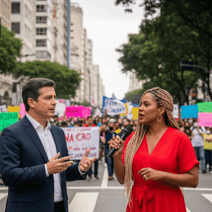 Leia mais sobre o artigo Declarações de Bolsonaro e Gustavo Gayer em inglês na Paulista