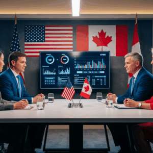 Leia mais sobre o artigo EUA e Canadá voltam a negociar comércio após mudança no imposto digital de Ottawa