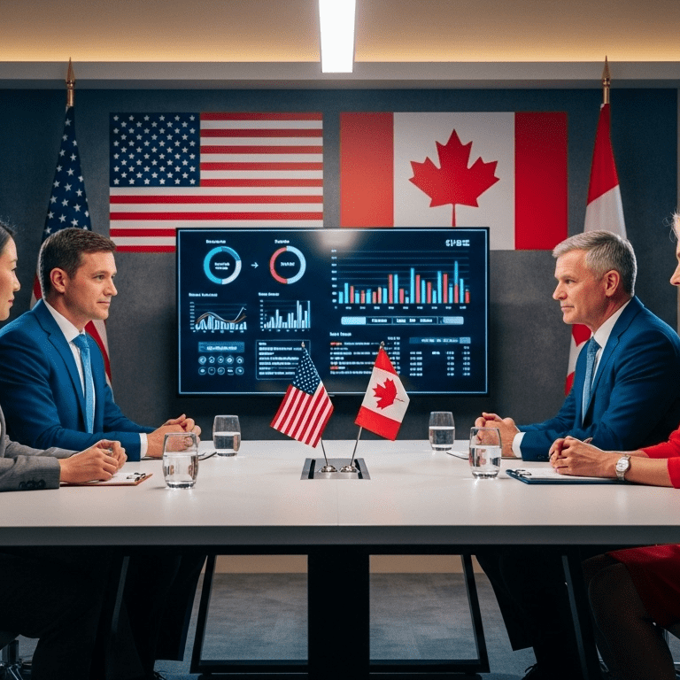 Leia mais sobre o artigo EUA e Canadá voltam a negociar comércio após mudança no imposto digital de Ottawa