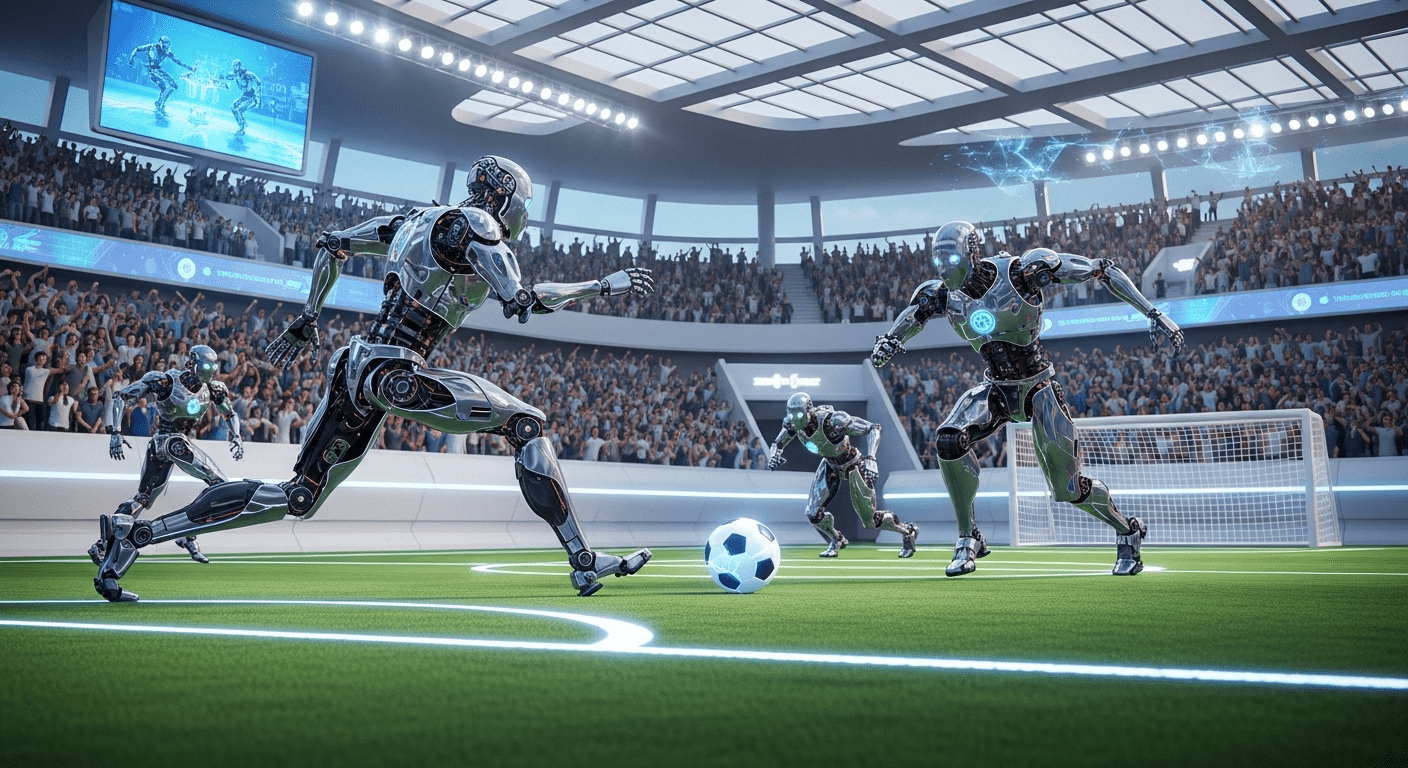 No momento, você está visualizando Primeira partida de futebol entre robôs humanoides com inteligência artificial na China