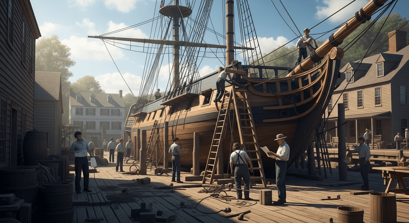 No momento, você está visualizando Reconstrução de barco da Guerra da Independência dos EUA após séculos enterrado